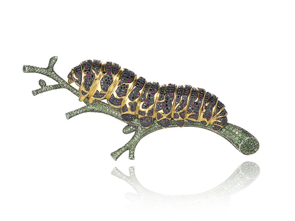 Caterpillar Brooch