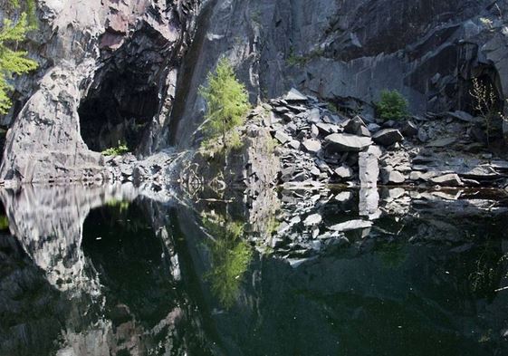 Le cascate del teschio in Inghilterra